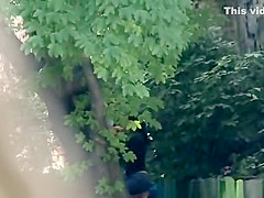 Girl blowjob in public place