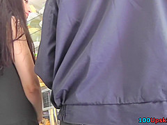 Girl in mini skirt shows her amazing ass in upskirt vid