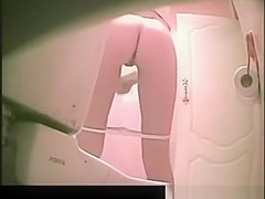 Girls caught peeing in public toilet
