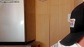 Gloryhole BJ DILF fills mouth with load in homemade video