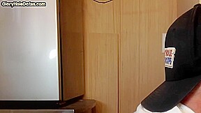 Gloryhole BJ DILF fills mouth with load in homemade video