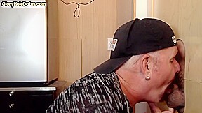 Gloryhole gaydaddy sucks BFs cock in homemade private video