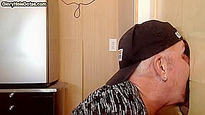 Gloryhole gaydaddy sucks BFs cock in homemade private video