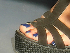 Gorgeous Mature Feet In Wedges Heels