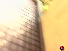 Gorgeous vocal Asian brunette loses her outfit during fast sharking scene