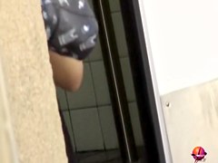 Gorgeous vocal Asian brunette loses her outfit during fast sharking scene