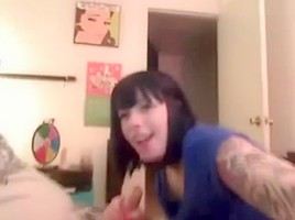 Goth CIM and anal creampie
