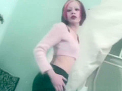 Goth teen 18+ in retro porn gets eaten out