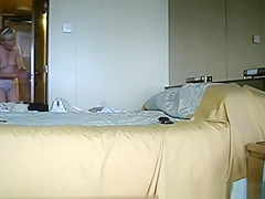 Gradma caught naked in bed room
