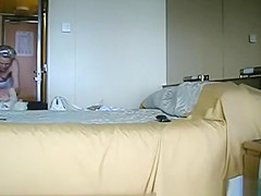 Gradma caught naked in bed room