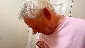 Grandpa Knocks On Ebony College Chicks Door
