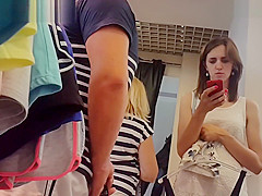 Great Upskirt Of Young Girl At The Fitting Room