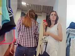 Great Upskirt Of Young Girl At The Fitting Room