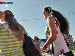 Great XXX upskirt video with Asian brunette girl