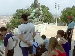 Green haired slave disgraced in public