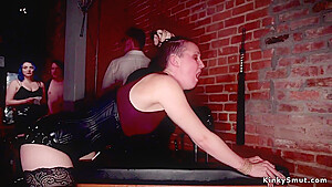 Hairy Brunette Rough Banged At Party
