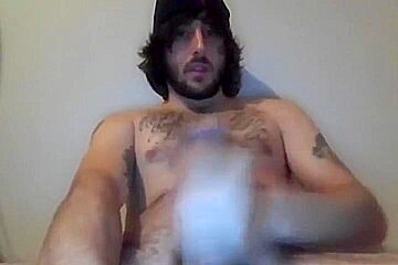 Hairy Straight Floppy Haired Skater Moans A Big Load