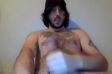 Hairy Straight Floppy Haired Skater Moans A Big Load