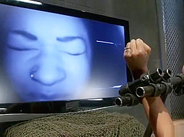Handsome Skin Diamond acting in BDSM video