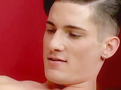 Handsome horny twink Elijah West has an awesome self facial