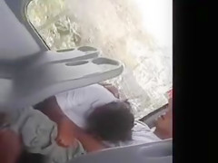 Hardcore blowjob on the public transport