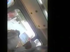 Hardcore blowjob on the public transport
