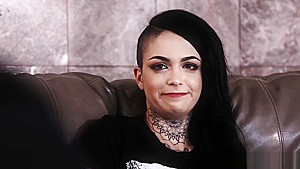 Hellish goth slut pounded in foursome