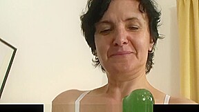 Her hairy old pussy toyed and double-fucked