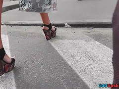 Her mini petticoat uncovers anything