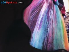 Hirsute-haired hotty in a sexy upskirt movie