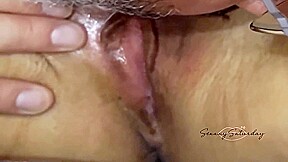 Hj Bj Clit Play Pulsating Pussy O Doggy Cum On Tits With Swallow