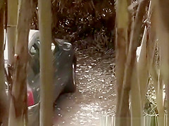 Hooker blows and fucks in the woods