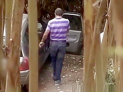 Hooker blows and fucks in the woods