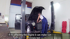 Horny Babe Fucks Auto Mechanic
