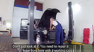 Horny Babe Fucks Auto Mechanic