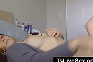 Horny Female Sucks A Trans Penis