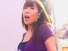 Horny Japanese Milf Satisfies Her Shaved Pussy With A Toy Outdoor