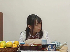 Horny Japanese teen 18+ Fucked at Dinner