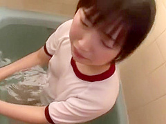 Horny Japanese whore Akira Matsushita in Amazing Blowjob, Showers JAV video