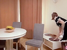 Horny Maid Finds Dildo In Masters House