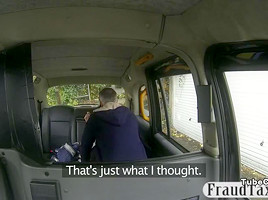 Horny amateur drilled by pervert driver in the backseat