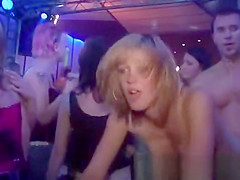 Horny cfnm milfs and girls drooling for stripper cock