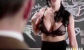 Horny college prof Audrey Bitoni steals her student 18+ from his GF