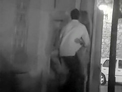Horny couple fucking in dark street