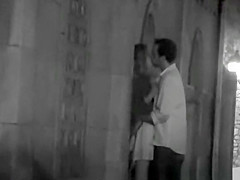 Horny couple fucking in dark street