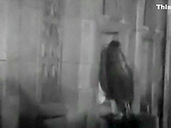 Horny couple fucking in dark street