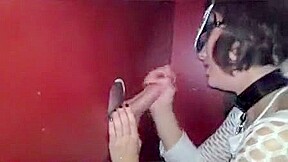 Horny homemade Brunette, Glory Hole porn scene