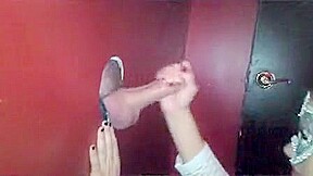 Horny homemade Brunette, Glory Hole porn scene