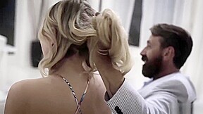 Hot Busty teen 18+ Banged By A Step dad's Best Friend In A Kitchen