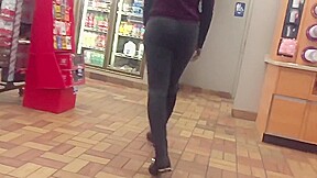 Hot Ebony Grey Spandex Ass